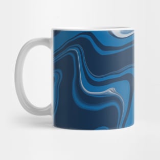 Wavy Liquid Marble - Blue Mug